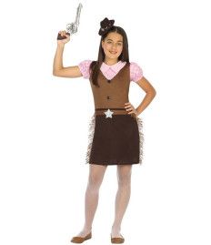 Disfraz de Vaquera Flecos para niña