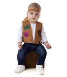 Disfraz de Hippie con Chaleco Bebé
