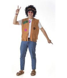 Disfraz de Hippie con Chaleco Adulto