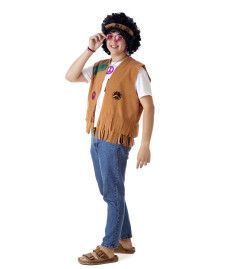 Disfraz de Hippie con Chaleco Adulto