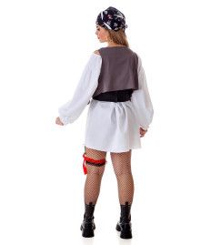 Disfraz de Pirata con Chaleco para  Mujer