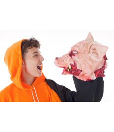 Disfraz Sudadera Halloween con cabeza de Cerdo