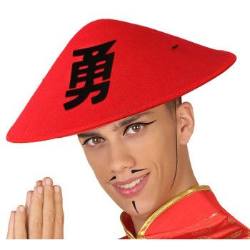 Sombrero de Chino Roja adulto