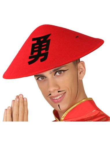 Sombrero de Chino Roja adulto