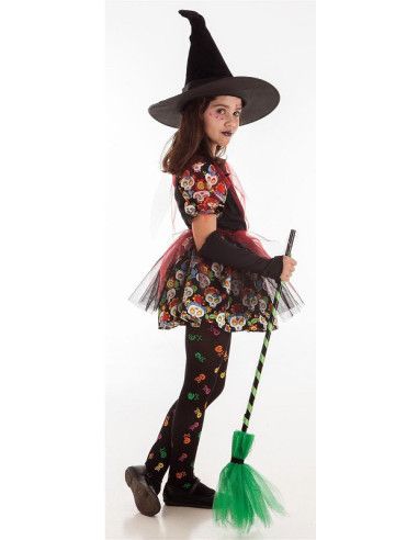 Disfraz de Bruja Calaveras Niña