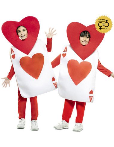 Disfraz de As de Corazones  infantil