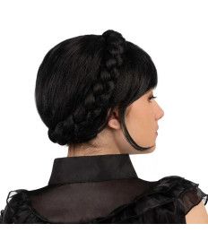 Peluca de Niña Siniestra Trenza recogida