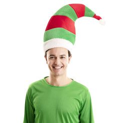 Gorro de Elfo Verde y Rojo