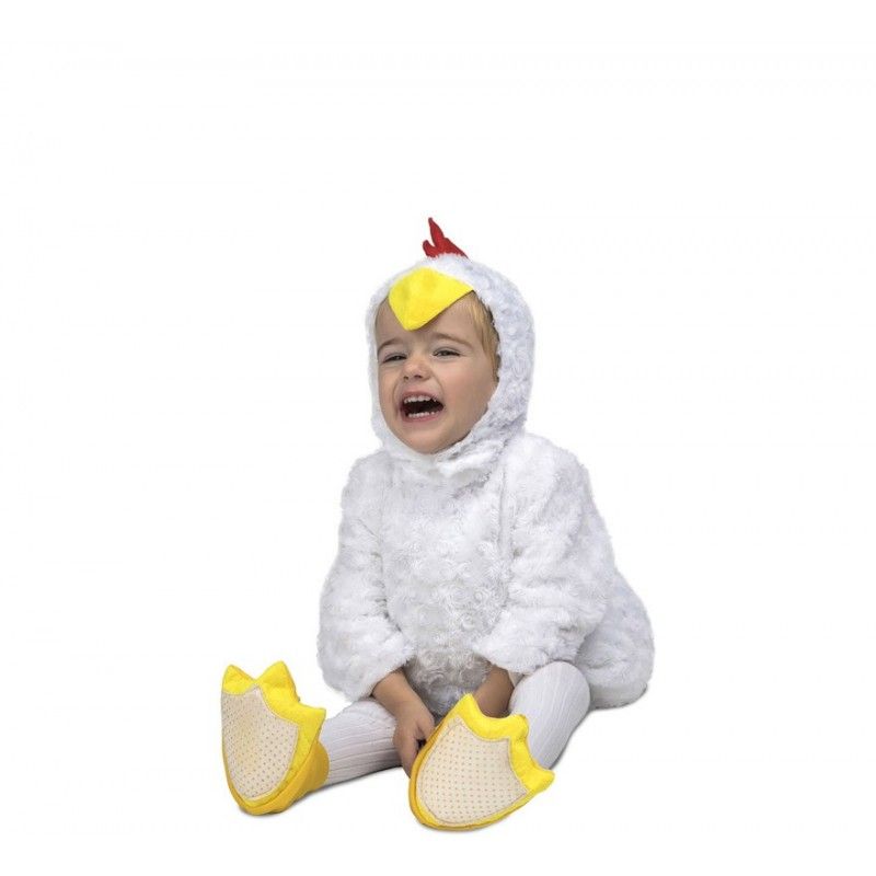 Disfraz de Pollito Blanco Peluche para niño