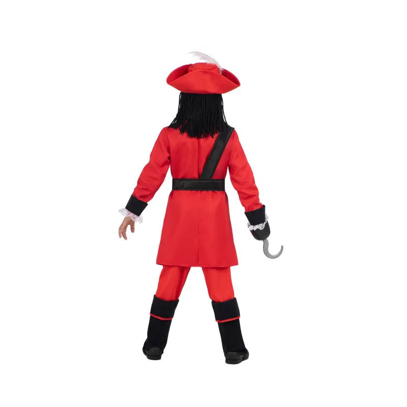 Disfraz de Capitan Pirata Rojo para Niño
