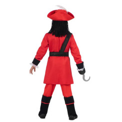 Disfraz de Capitan Pirata Rojo para Niño