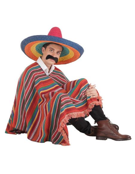 Disfraz de Mejicano Poncho Adulto - Disfraces de Países para Carnaval y Fiestas Temáticas - MisterDisfraz.com
