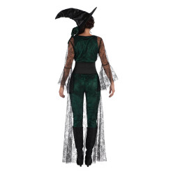 Disfraz de Bruja Aquelarre Verde para Mujer.
