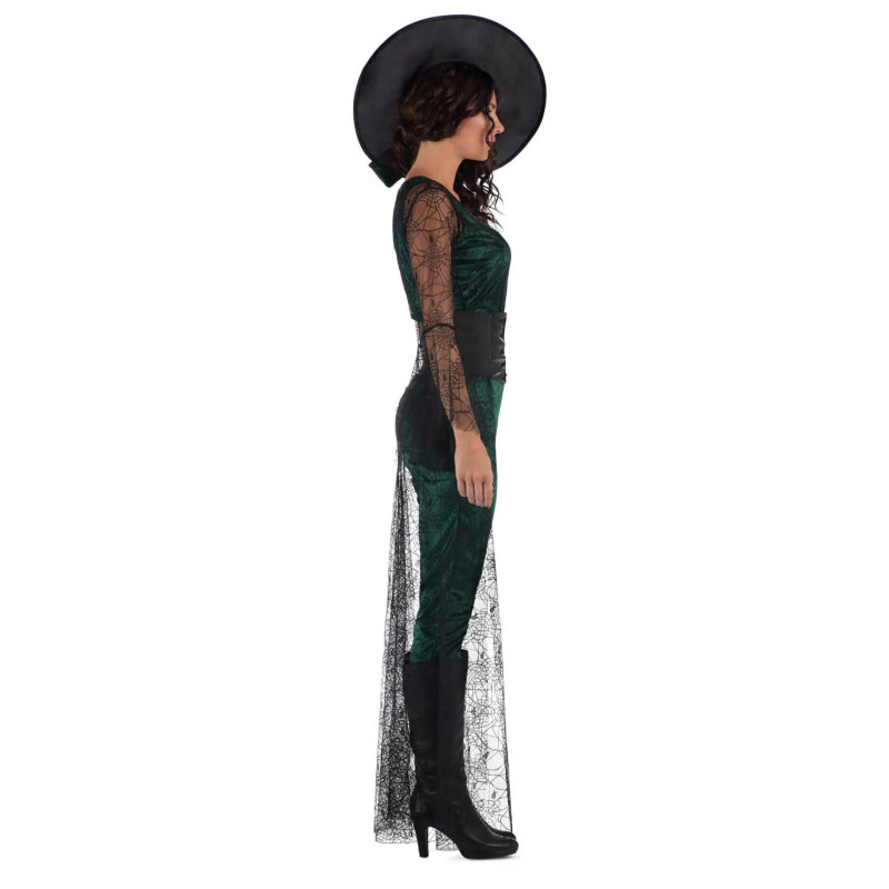 Disfraz de Bruja Aquelarre Verde para Mujer.