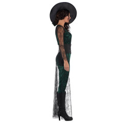 Disfraz de Bruja Aquelarre Verde para Mujer.
