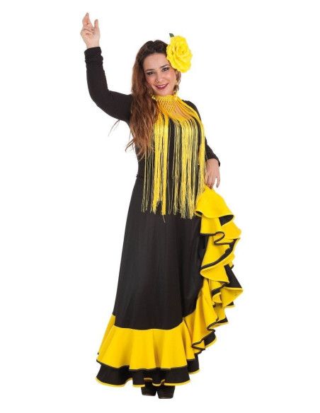 Disfraz de Falda Rociera Amarilla para Mujer - Disfraces Regionales y de Paises para Adultos - MisterDisfraz.com