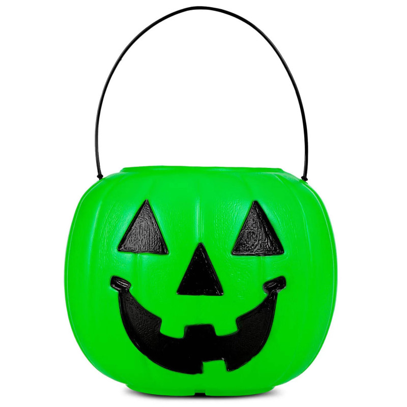 Cubo de Calabaza Verde Halloween