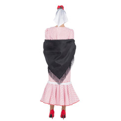 Disfraz de Chulapa Madrileña Blanco para Mujer.