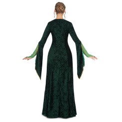 Disfraz de Reina Medieval Verde para Mujer