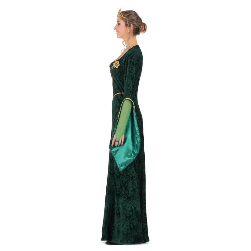 Disfraz de Reina Medieval Verde para Mujer