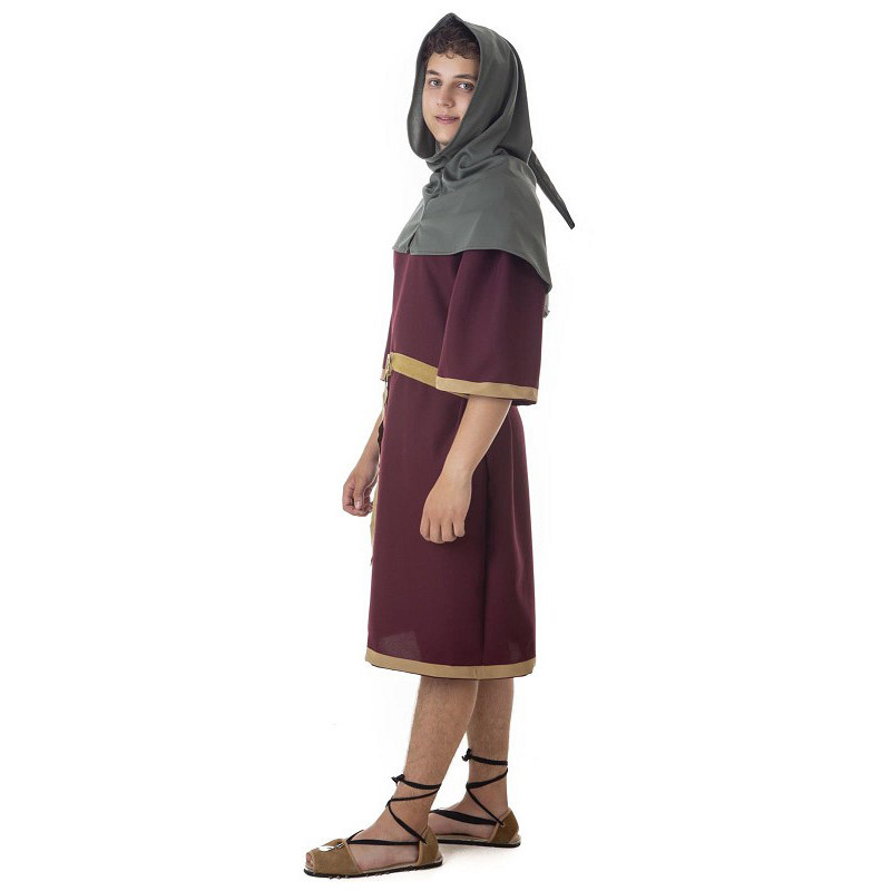 Túnica Medieval con Capucha Verde