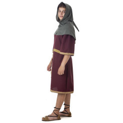 Túnica Medieval con Capucha Verde