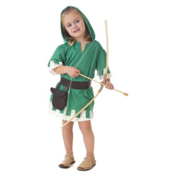 Disfraz de Arquera Medieval Para Niña