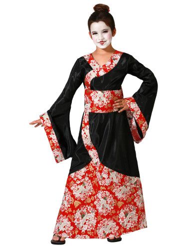 Disfraz de Geisha kimono para Niña-OFERTA