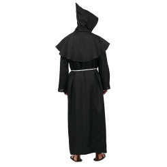 Disfraz de Monje Satánico Negro para adulto.