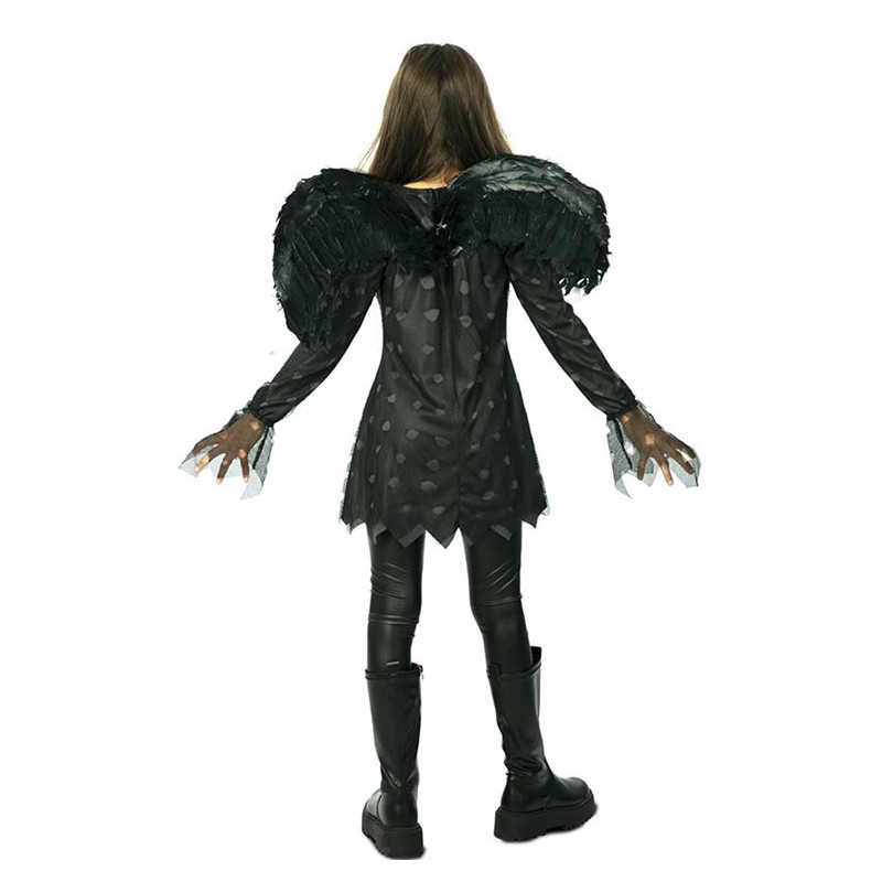 Disfraz de Ángel Negro Vestido para Niña