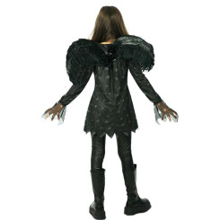 Disfraz de Ángel Negro Vestido para Niña