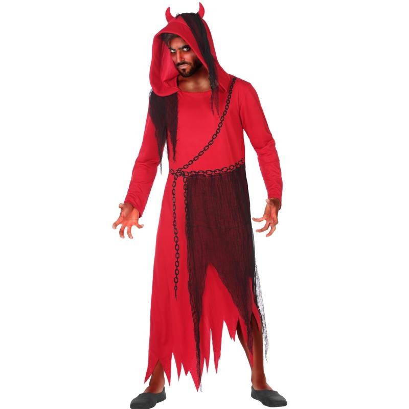 DISFRAZ DEMONIO HOMBRE ADULTO ROJO