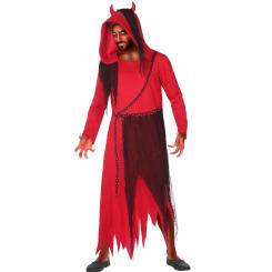 DISFRAZ DEMONIO HOMBRE ADULTO ROJO