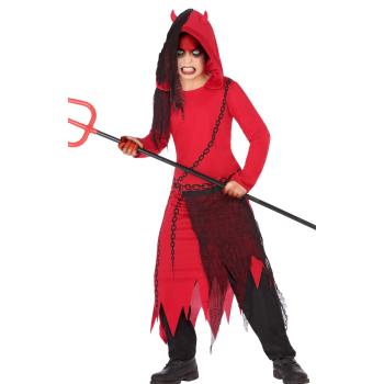 DISFRAZ DEMONIO NIÑO INFANTIL ROJO Y NEGRO