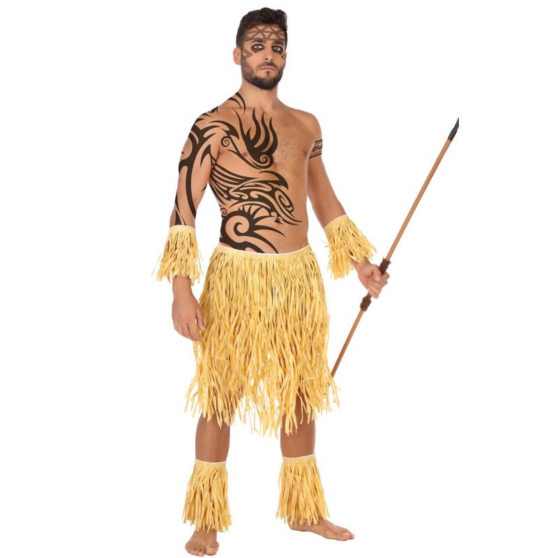 SET HAWAIANO DISFRAZ 5 U ADULTO