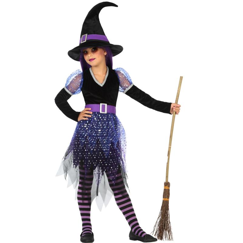 DISFRAZ BRUJA NIÑA INFANTIL VIOLETA