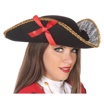 SOMBRERO CAPITÁN PIRATA NEGRO