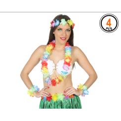 SET HAWAI MULTICOLOR 4 UNIDADES