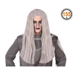 PELUCA HALLOWEEN BRUJA GRIS LARGO 60 CM
