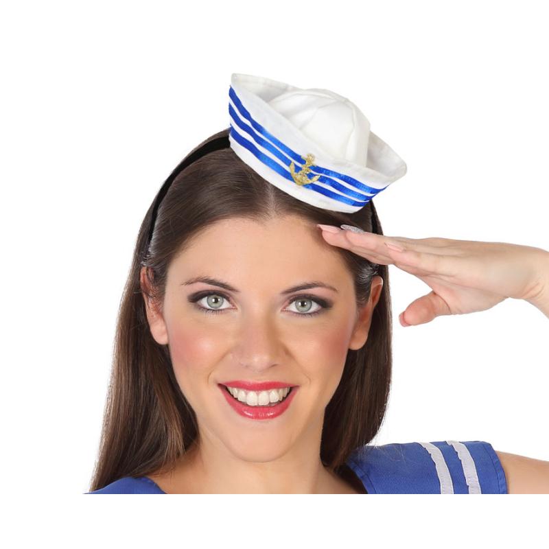 DIADEMA MARINERA AZUL Y BLANCA
