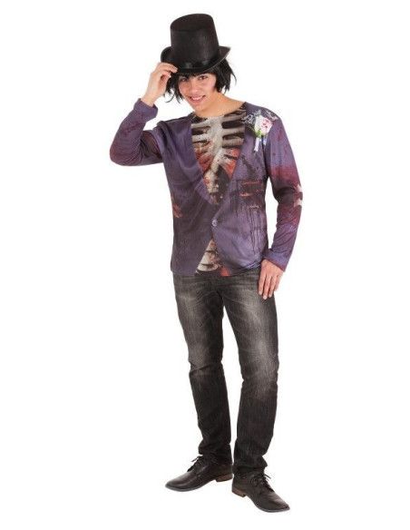 Camiseta de Novio Cadáver para Hombre - Camiseta Disfraz para Adultos - Super Ofertas  - MisterDisfraz.com