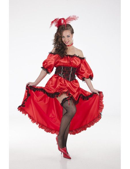 Disfraz de Cabaret Rojo Mujer - Disfraces para Espectáculos, Carnaval y Fiestas Temáticas - MisterDisfraz.com