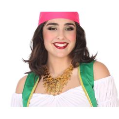COLLAR MONEDAS DORADAS CARNAVAL MUJER ADULTO