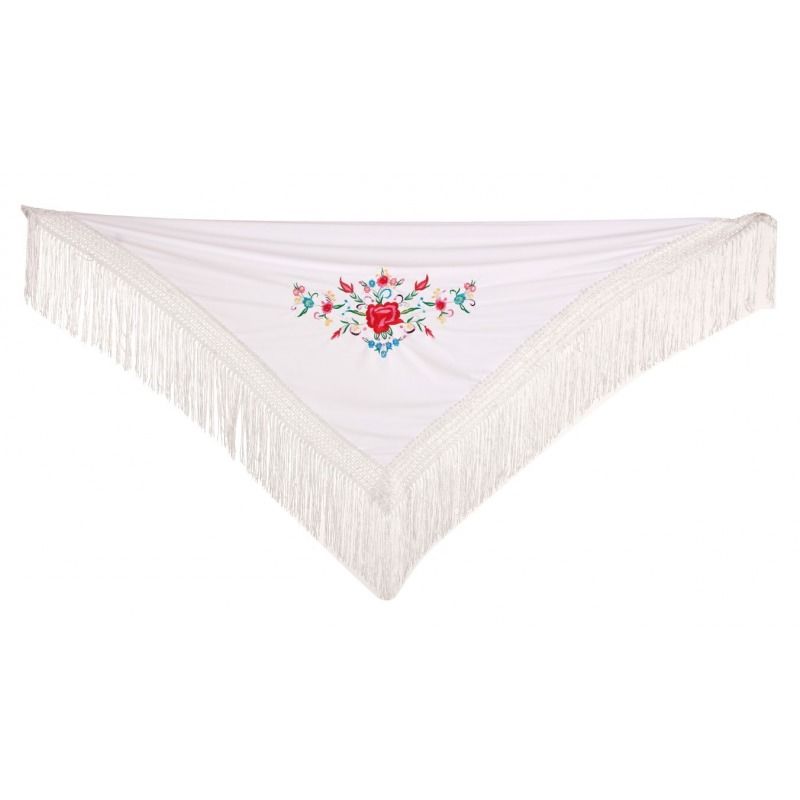 Mantón Blanco - Complementos disfraz de carnaval de temática variada - MisterDisfraz.com