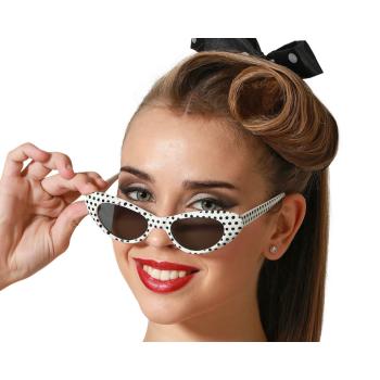 GAFAS BLANCAS CON LUNARES NEGROS