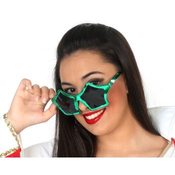 GAFAS ESTRELLAS BRILLANTES VERDE MUJER ADULTO