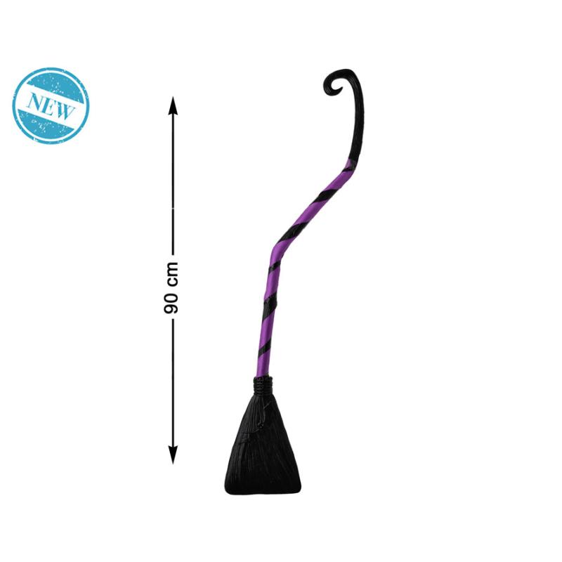 G. ESCOBA HALLOWEEN 90 CM DESMONTABLE MORADO