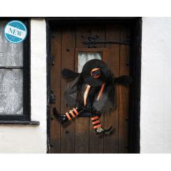 B/CART. COLGANTE PUERTA HALLOWEEN BRUJA