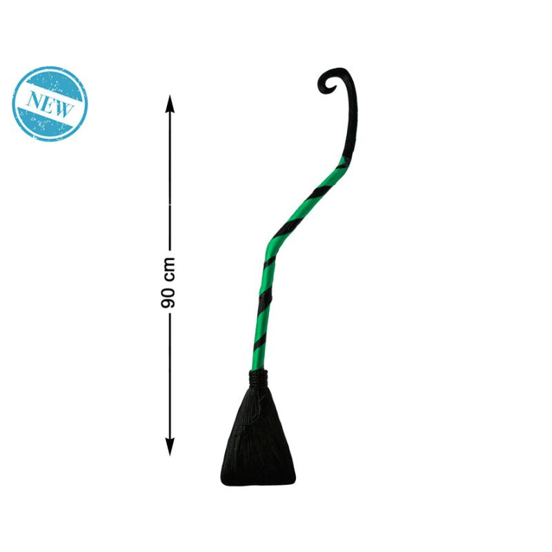 G. ESCOBA HALLOWEEN 90 CM DESMONTABLE VERDE