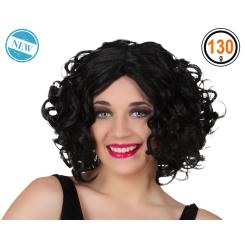 B/CART. PELUCA RIZADA CORTA MORENA